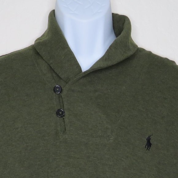 Ralph Lauren* Men's Long Sleeve 2 Button Turtle Neck Straight Hem Sweater~ XL - Picture 2 of 10